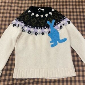Tibi Fair isle alpaca sweater